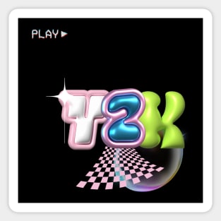 Y2K Aesthetic 00s Retro Throwback Vibes Sticker